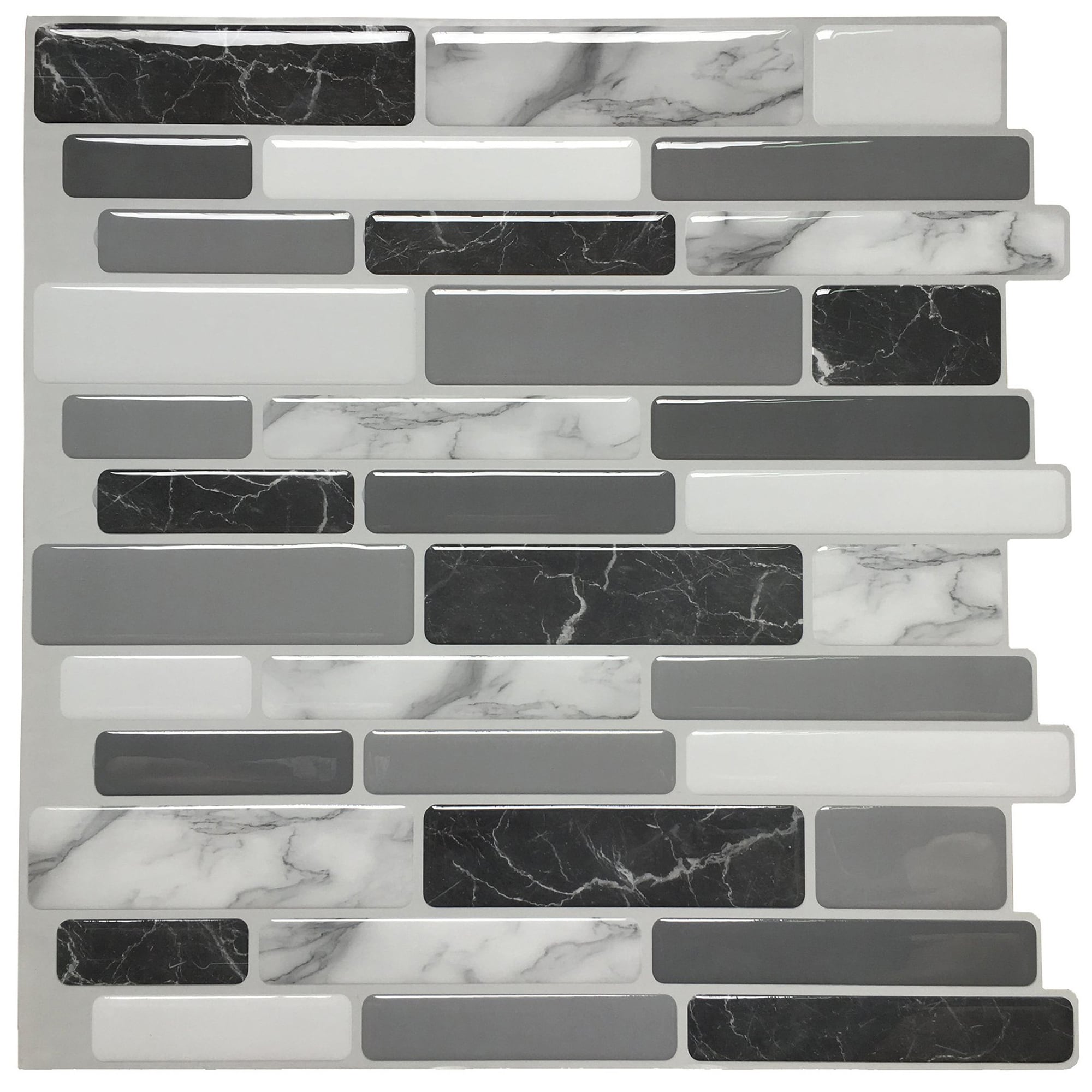 Art3D 12 12 Vinyl Peel And Stick Backsplash Tile 10 Pack Marbel Grey