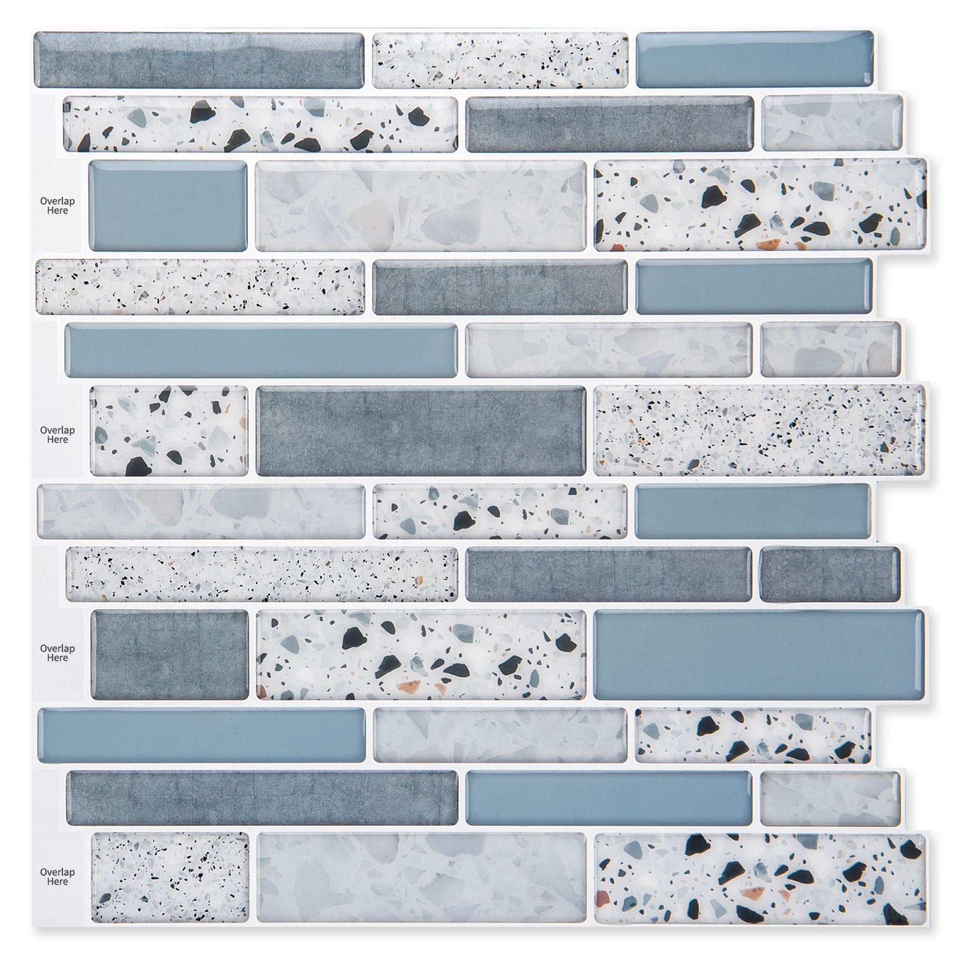 Art3D 12 12 Vinyl Peel And Stick Backsplash Tile 10 Pack Aqua Stone Look
