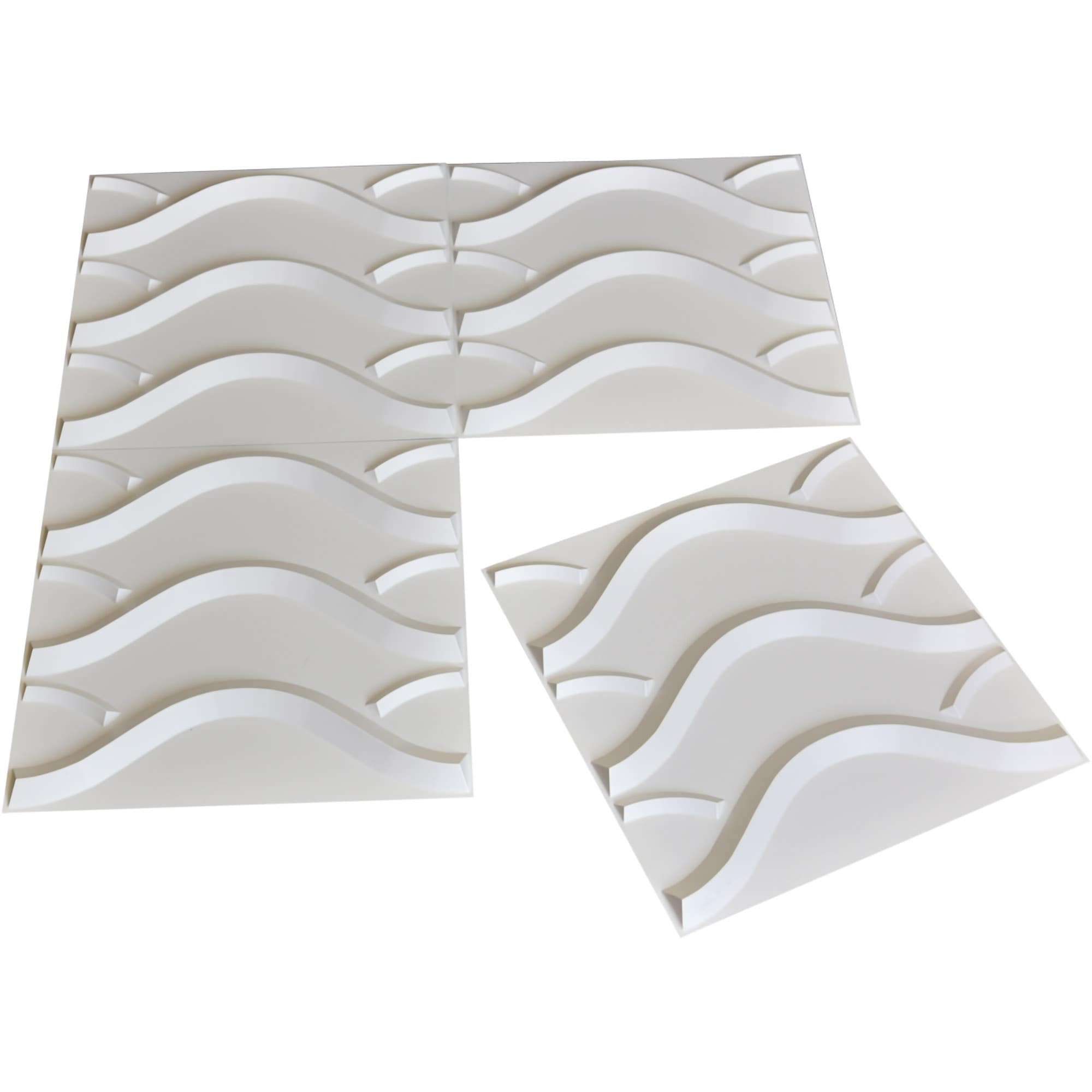 Art3D 3D Wall Panels Pvc Wave Design Vii 32 Sq.Ft