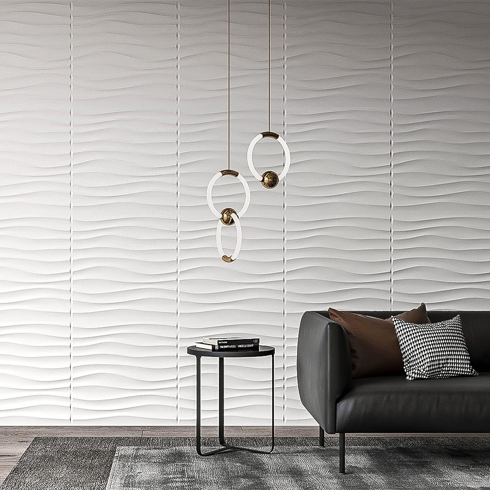 Art3D 3D Wall Panels Pvc Wave Design V 32 Sq.Ft