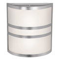 Artemis Brushed Steel Led Wall Sconce With Opal Glass