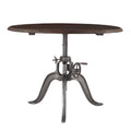 Artezia 48 Inch Adjustable Crank Round Table Brown N A