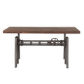 Artezia 60 Inch Reclaimed Teak Wood Desk With Adjustable Crank