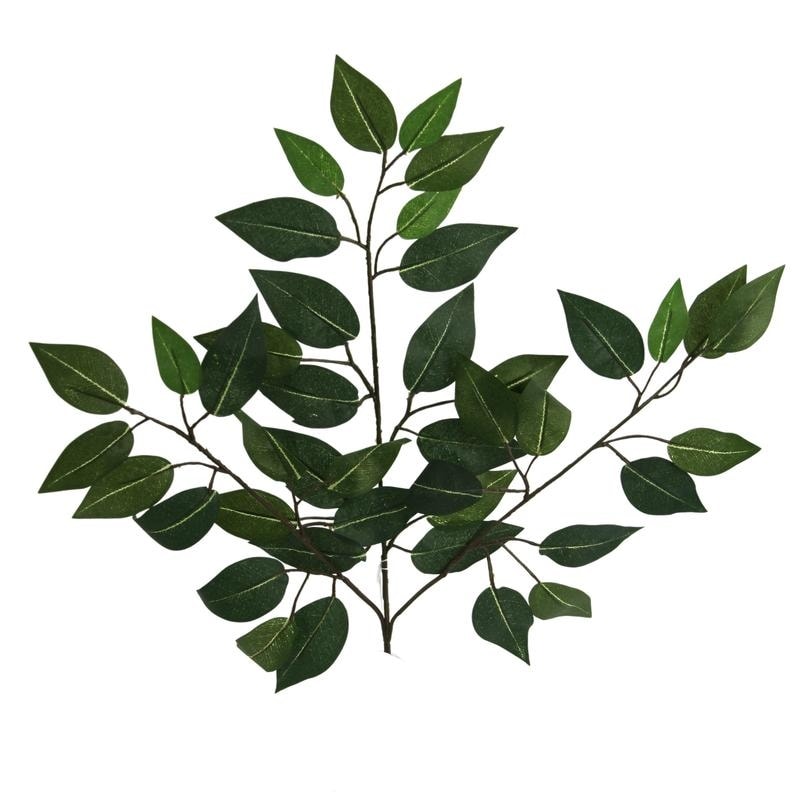 Artificial Deluxe Ficuse Spray 3 Stem With 42 Leaves Green