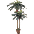 Artificial Double Potted Sago Palm Tree