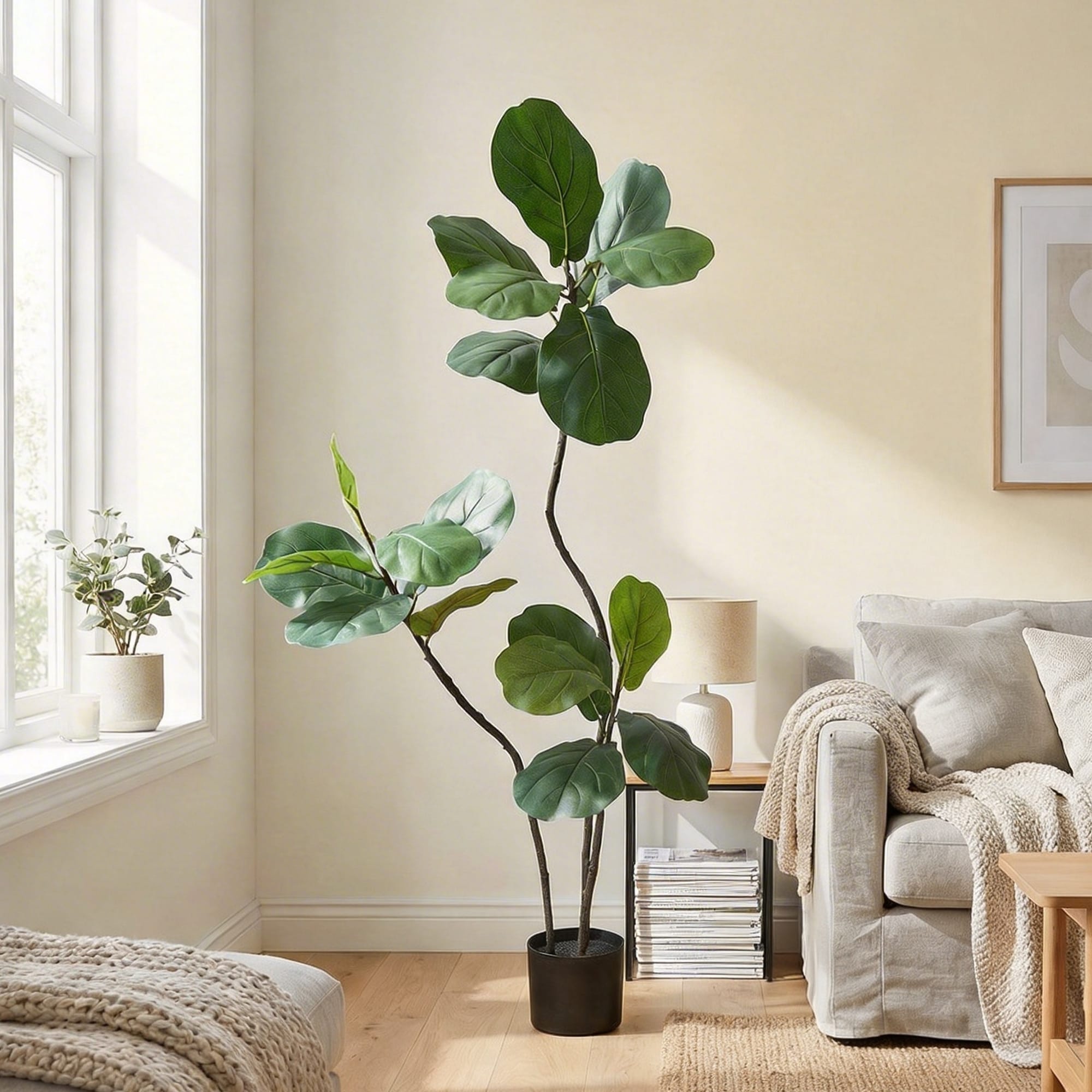 Artificial Plant Fake Ficus Tree Potted Indoor
