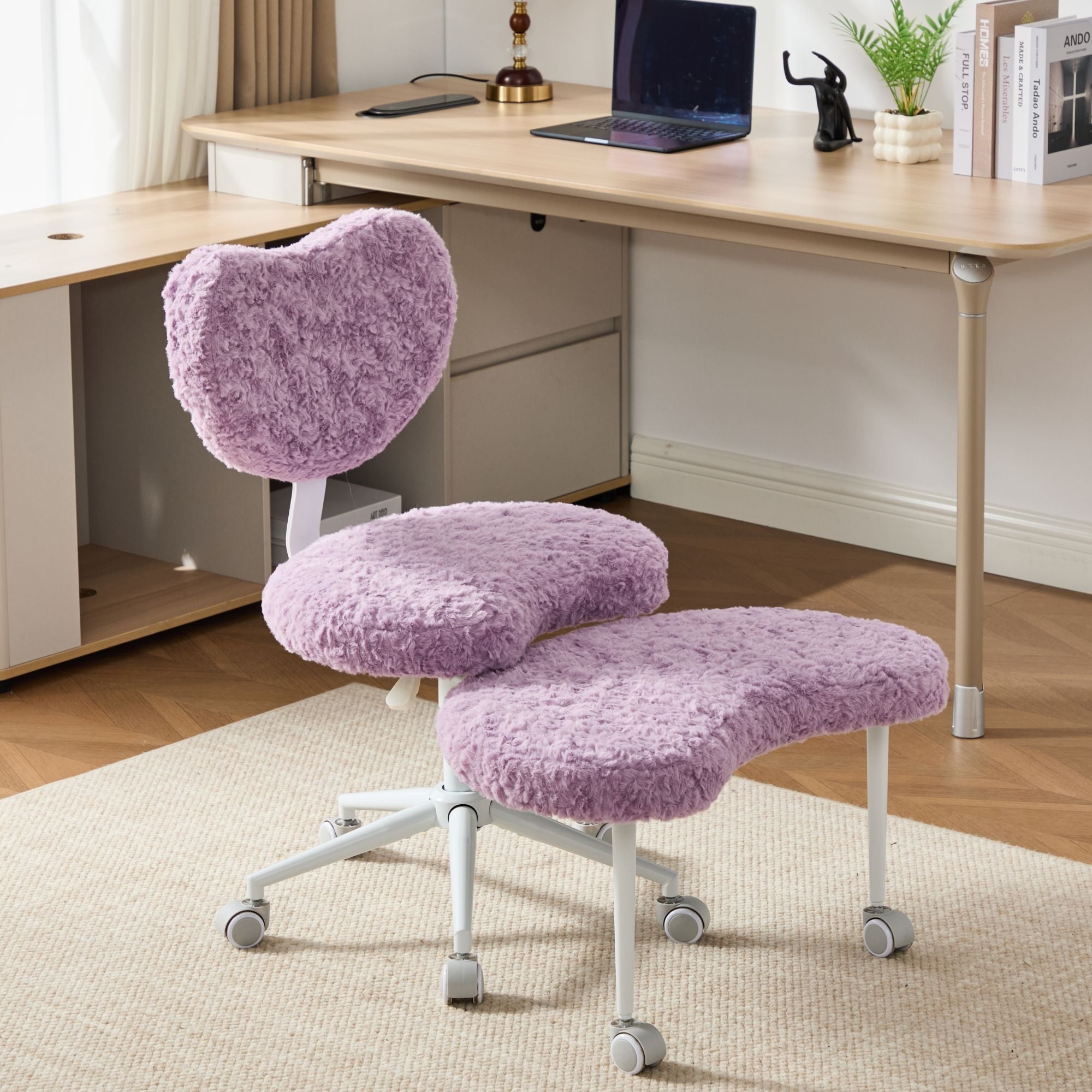 Artificial Rabbit Hair Meditation Chair Plus Cross Legged Chair With Wheels Adhd Chair Criss Cross Desk Chair