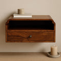 Artisan Furniture Solid Wood Avora Wall Mounted Chestnut Bedside Brown