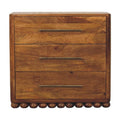 Artisan Furniture Solid Wood Bola Three Drawer Chest Brown