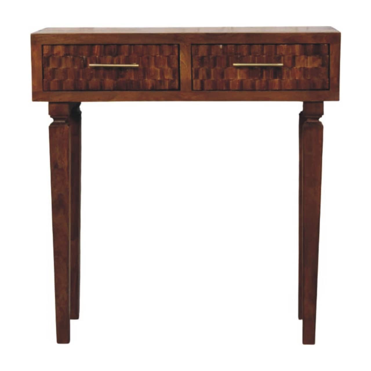 Artisan Furniture Solid Wood Cadiz Textured Console Table Brown