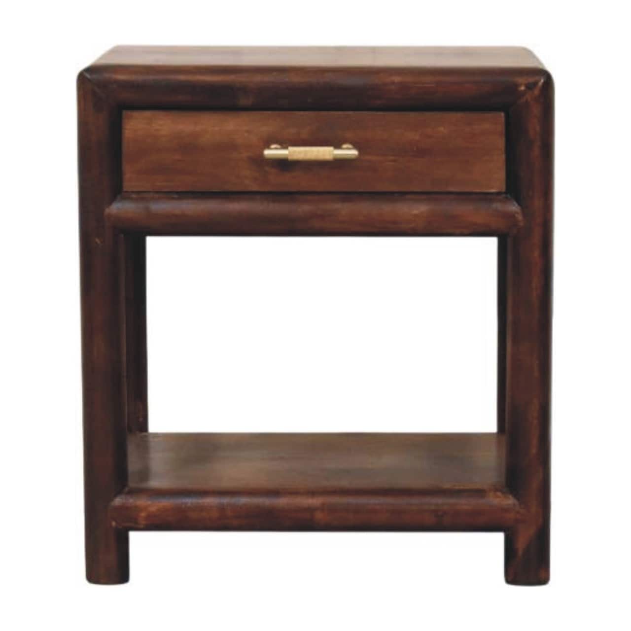 Artisan Furniture Solid Wood California Walnut Open Bedside