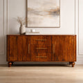 Artisan Furniture Solid Wood Chestnut Curve Sideboard Brown 2 Doors 3 Drawers