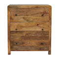 Artisan Furniture Solid Wood Oakish Three Drawer Chest Brown