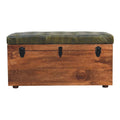 Artisan Furniture Solid Wood Roasted Almond Storage Trunk Bench
