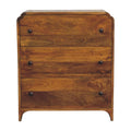 Artisan Furniture Solid Wood Scalloped Edge Chest Brown