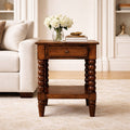 Artisan Furniture Solid Wood Spindle One Drawer Side Table