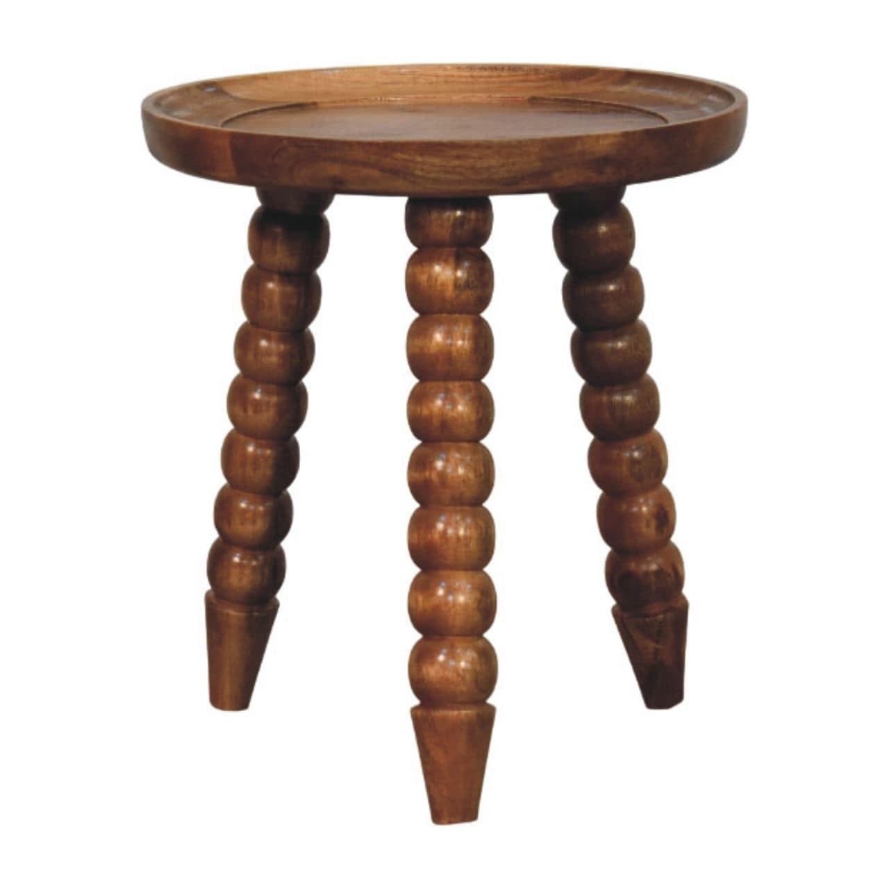 Artisan Furniture Solid Wood Spindle Tray Side Table Brown