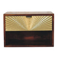 Artisan Furniture Solid Wood Sunburst Wall Mounted Bedside