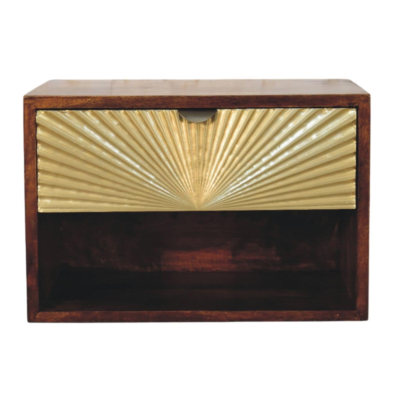Artisan Furniture Solid Wood Sunburst Wall Mounted Bedside