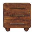 Artisan Furniture Solid Wood Three Drawer Mini Chest Brown