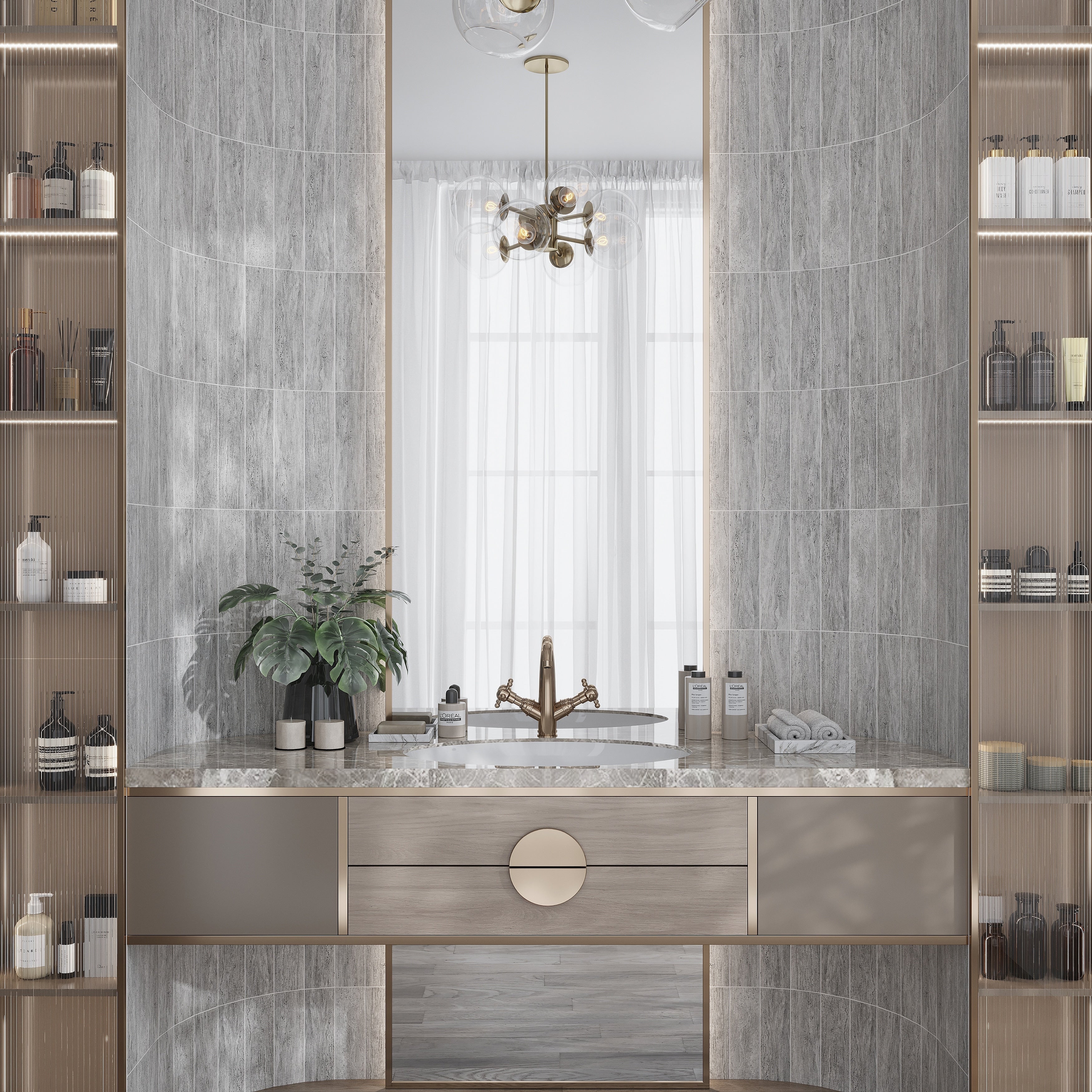 Artisana 3X12 In. Textured Etched Linear Wave Elongated Subway Wall And Floor Tile 5 Sq Ft Case 20 Pack