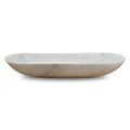 Nature White Marble Oval Bowl 27 Inch Width