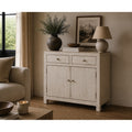 Lilys Living Reclaimed Wood 2 Drawers Shandong Table 35 Inch Tall Antique White