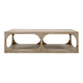 Lilys Living Reclaimed Wood Peking Ming Coffee Table Small 55 Inch Long Weathered White Wash