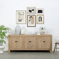Lilys Living Reclaimed Wood Shandong Buffet With 6 Drawers 35.5 Inch Tall Natural Wood Finish