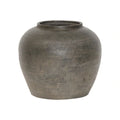 Lilys Living Vintage Black Pottery Jar 11 Inch Diameter Gray Size Finish Vary 11 W X 11 L X 10 H