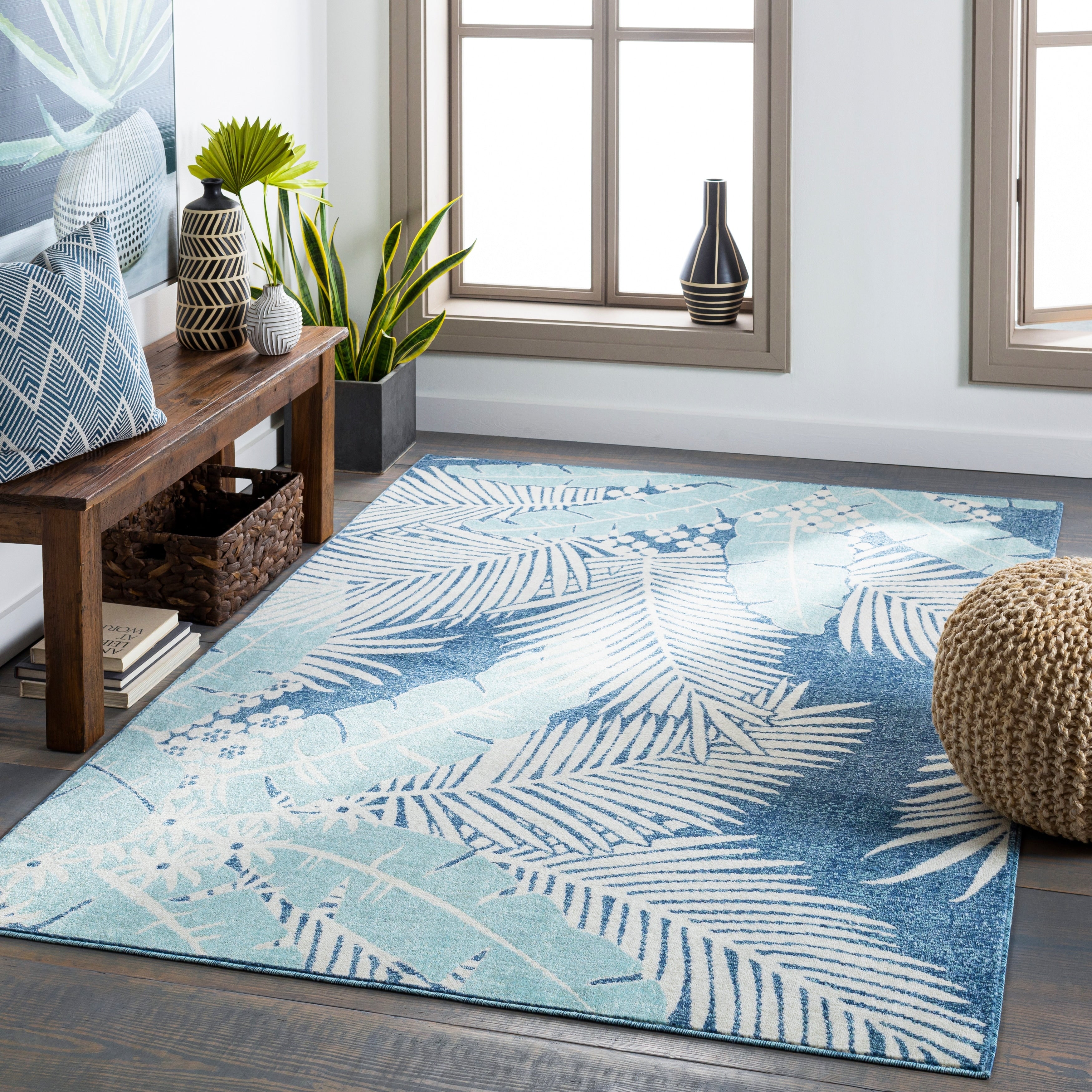 Healani Indoor Outdoor Tropical Area Rug