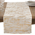 Artistic Wood Grain Metallic Cotton Table Runner