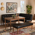 Carson Carrington Isaksbo Mid Century Modern 4 Piece Dining Nook Set
