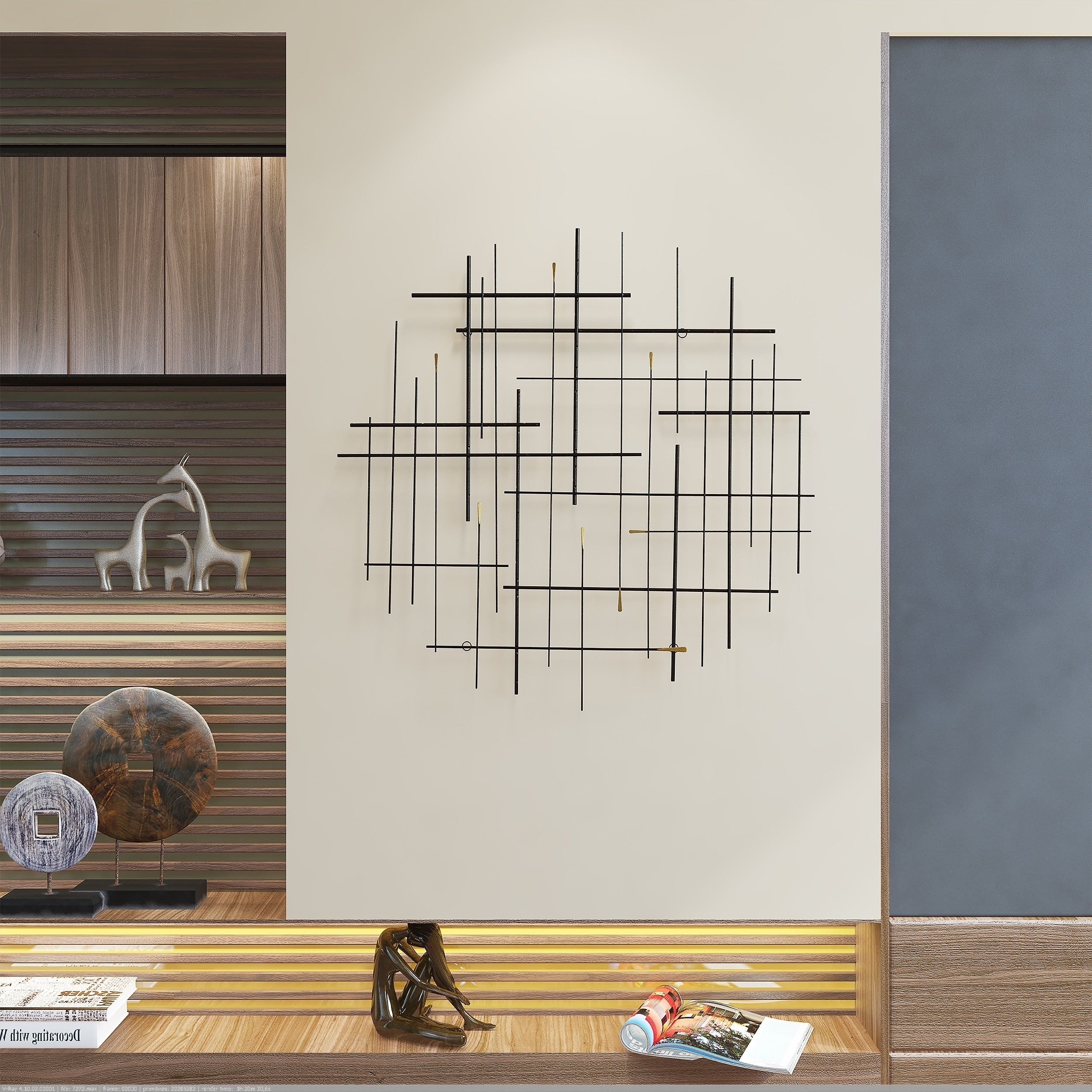 Carson Carrington Idakra Modern Metal Wall Decor