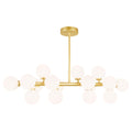 Satin Goldtone Stainless Steel 16 Light Chandelier
