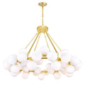 Satin Goldtone Stainless Steel 45 Light Chandelier