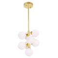 Satin Goldtone Stainless Steel 8 Light Mini Pendant