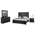 Ashen 4 Piece Queen Bedroom Set Led Headboard And Usb Ports Black