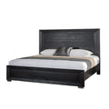 Ashen California King Bed Led Headboard Chrome Metal Legs Black Wood