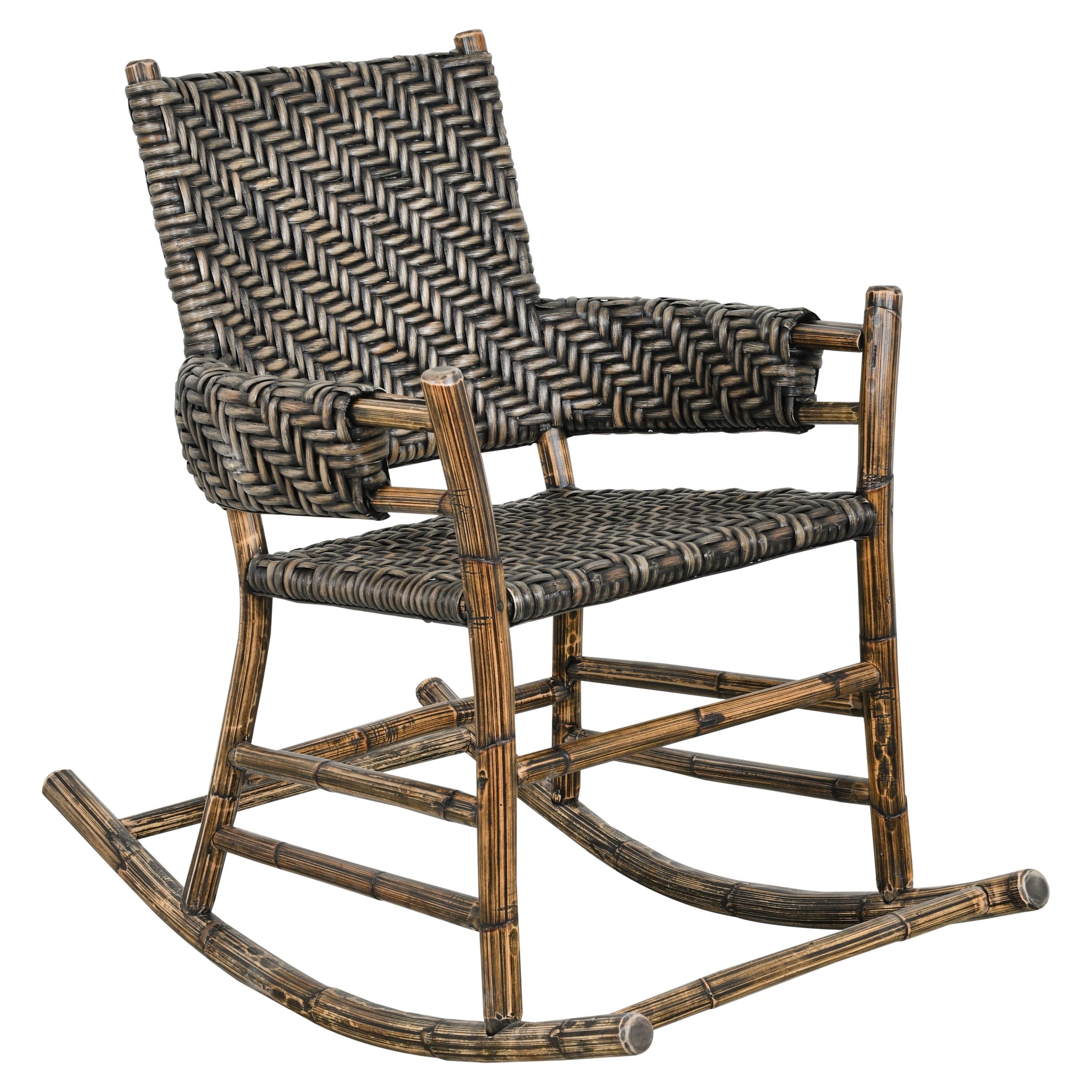 Asheville Park Natural Rattan Rocking Chair