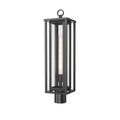 Ashland 1 Light 25 Matte Black Clear Shade Outdoor Post Lantern N A