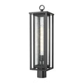 Ashland 1 Light 25 Matte Black Seedy Shade Outdoor Post Lantern N A
