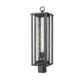 Ashland 1 Light 25 Matte Black Waterglass Shade Outdoor Post Lantern N A