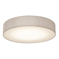 Afx Ashland 12 Inch White Led Flush Mount Grey Fabric Shade