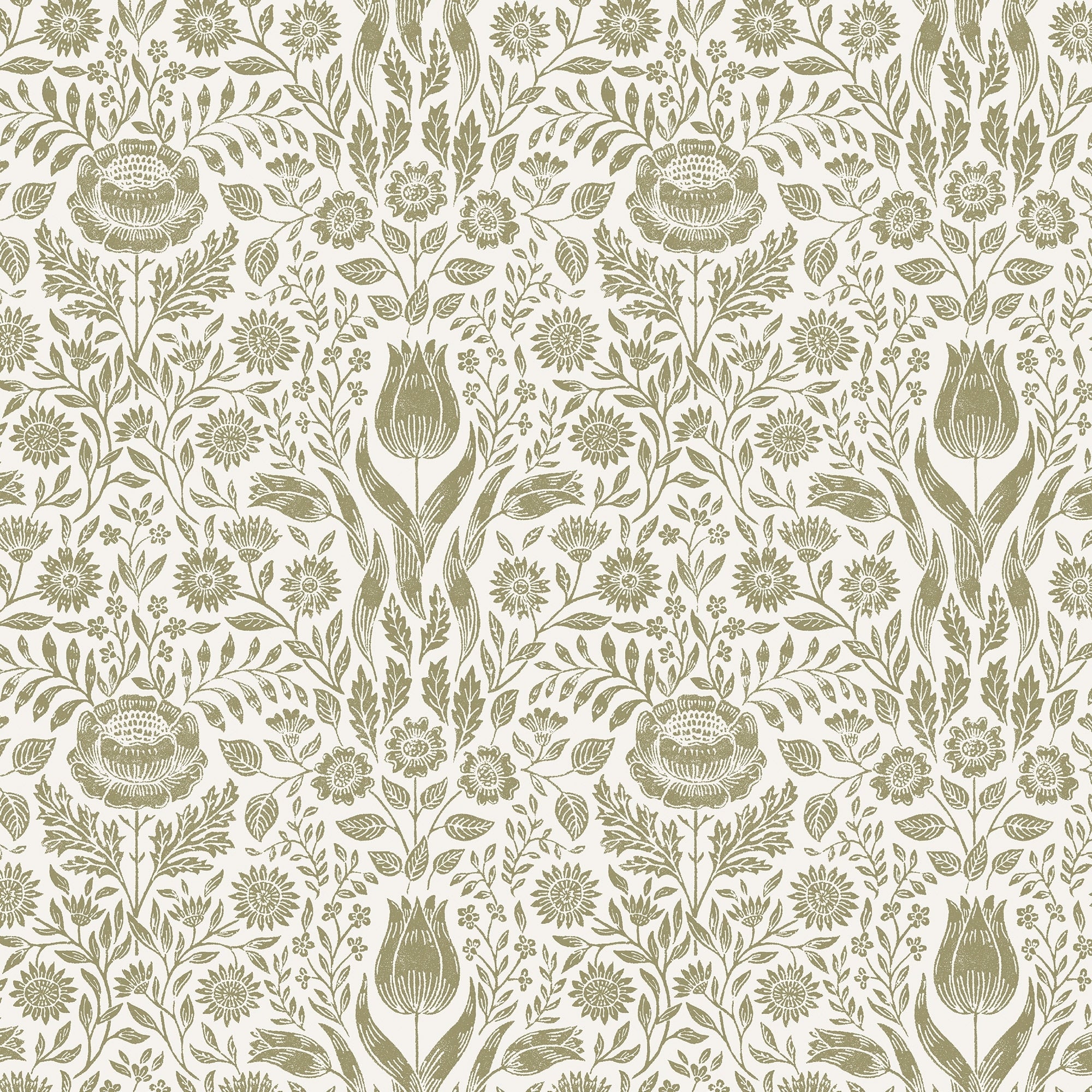 Ashstead Damask Hedgerow Wallpaper