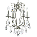 Crystorama Ashton Collection 4 Light Olde Silver Mini Chandelier
