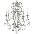 Crystorama Ashton Collection 6 Light Olde Silver Chandelier