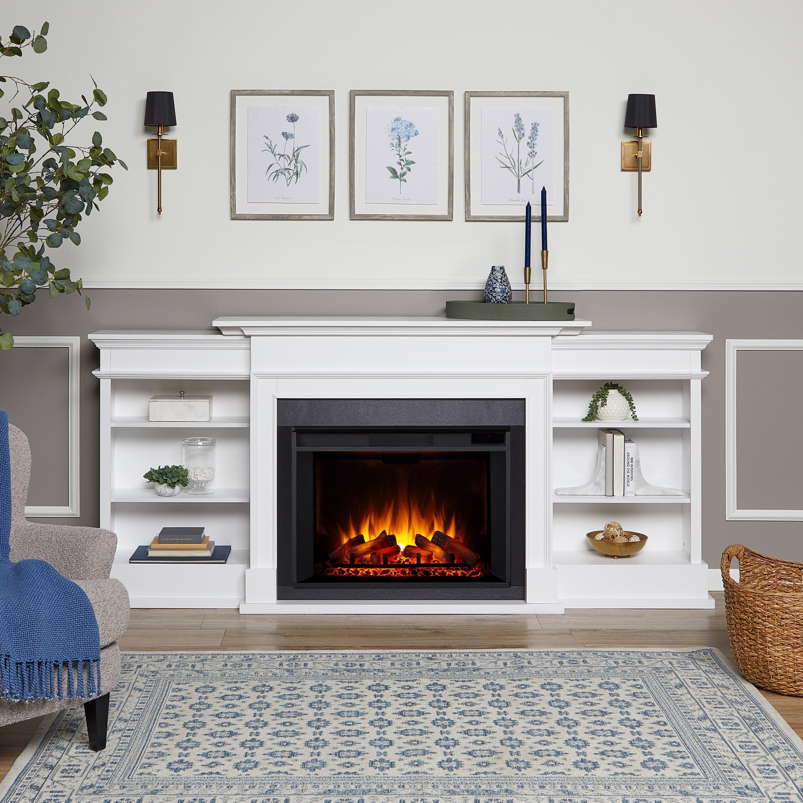 Ashton Grand Media Electric Fireplace By Real Flame