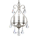 Ashton 3 Light Olde Silver Crystal Mini Chandelier