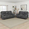 Ashton Faux Leather 2 Piece Manual Reclining Living Room Sofa Set